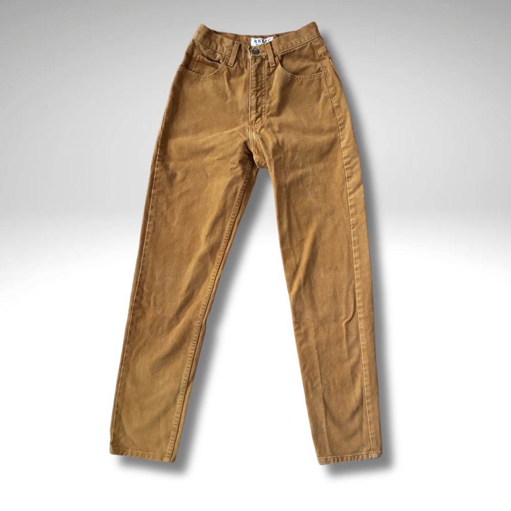 Vintage GUESS Golden Brown Cotton Denim Trousers | USA Made